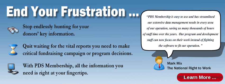 Quickly find the most important donor information and print critical reports with a few clicks. Quickly find the most important donor information and print critical reports with a few clicks.